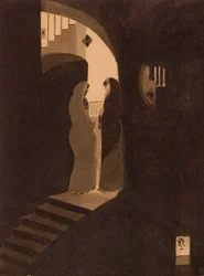 Treffen an der Treppe